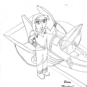 This was a really good drawing, if I do say so myself. I was surprised. I had absolutely no reference, as I was on a camping trip when I did it. That spaceship is really cool looking, too. It looks as gorgeous as the girl! ;)