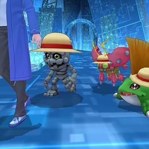 I think the best part about Hacker's Memory is  that you can make the Digimon wear hats