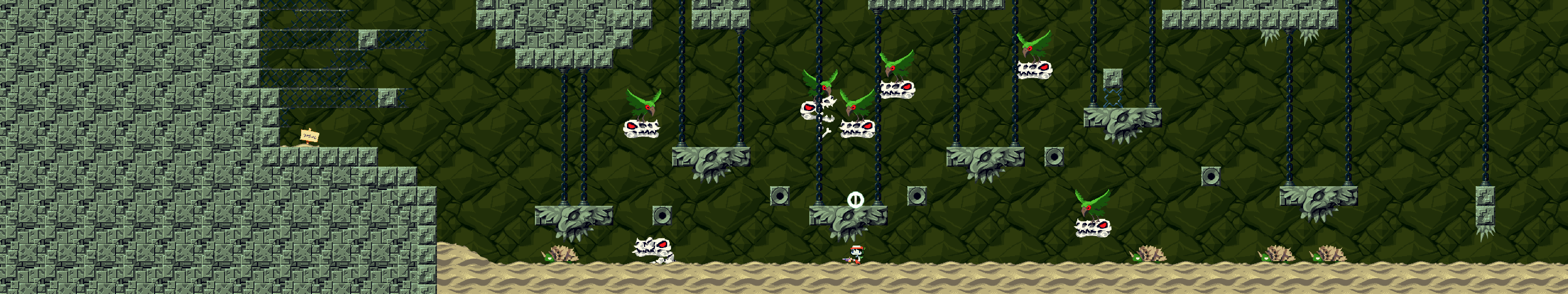 Cave Story - Sand Zone "Three-Monitor Wallpaper"