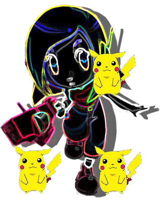 Neon Curly Brace - With Pikachu